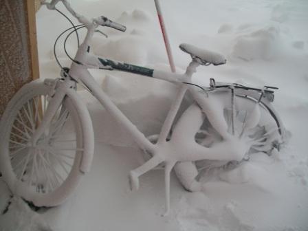 Bicycle parked near Himadri 